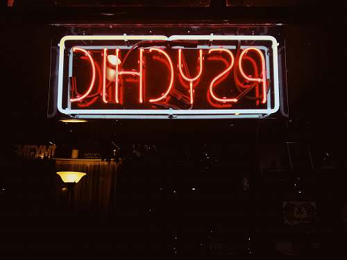 lighting red Psychic LED signage laguna beach